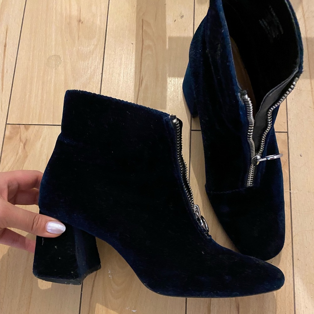 Zara velvet boots